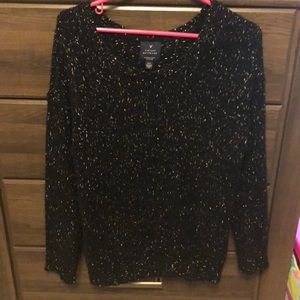 Black and gold AE sweater
